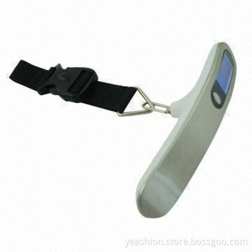 Digital luggage scale for trip weighing, shopping and home use, with LCD display